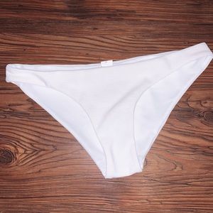 white bikini bottoms